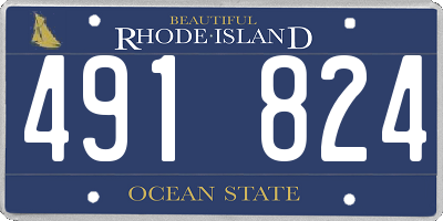 RI license plate 491824