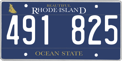 RI license plate 491825