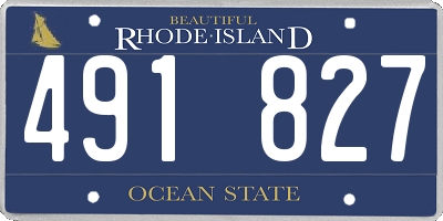 RI license plate 491827