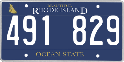 RI license plate 491829