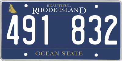 RI license plate 491832
