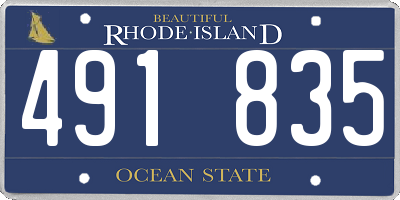 RI license plate 491835