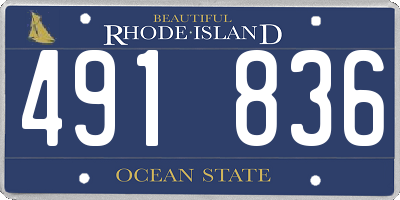 RI license plate 491836