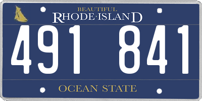 RI license plate 491841