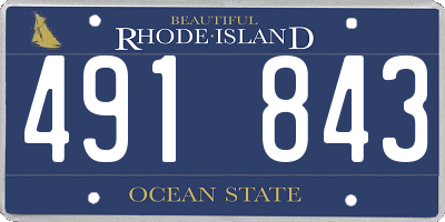 RI license plate 491843