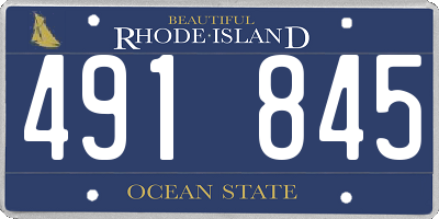 RI license plate 491845