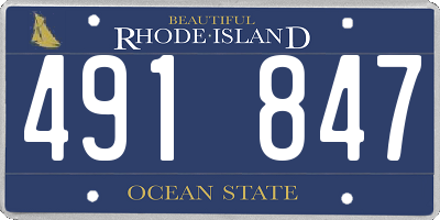 RI license plate 491847