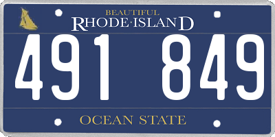 RI license plate 491849