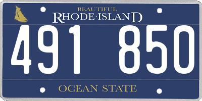 RI license plate 491850