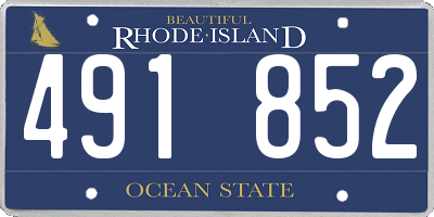 RI license plate 491852