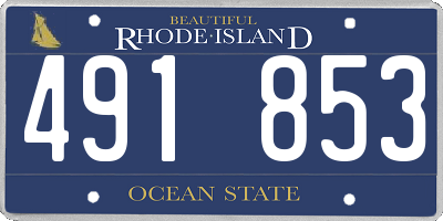 RI license plate 491853
