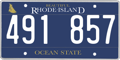 RI license plate 491857