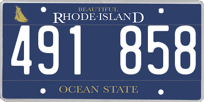 RI license plate 491858