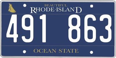 RI license plate 491863