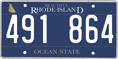 RI license plate 491864
