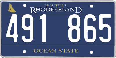 RI license plate 491865