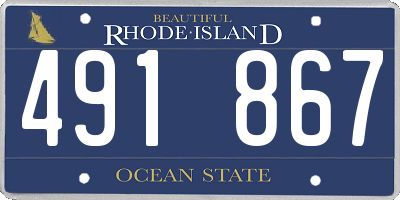 RI license plate 491867