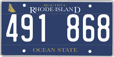 RI license plate 491868