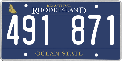 RI license plate 491871