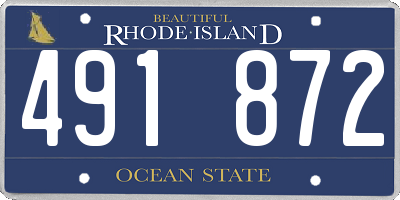 RI license plate 491872