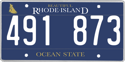 RI license plate 491873