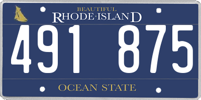 RI license plate 491875