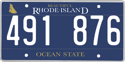 RI license plate 491876