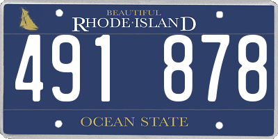RI license plate 491878
