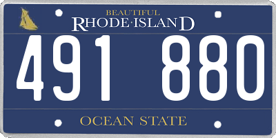 RI license plate 491880