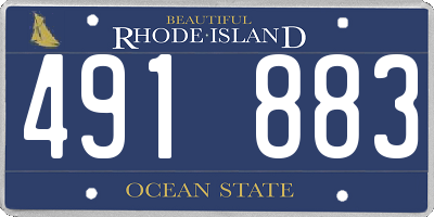 RI license plate 491883
