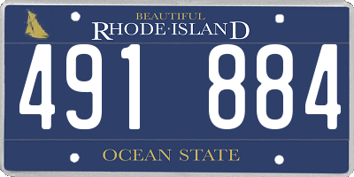 RI license plate 491884