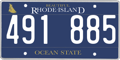 RI license plate 491885