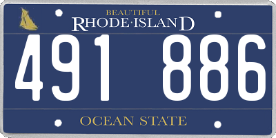 RI license plate 491886