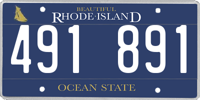 RI license plate 491891