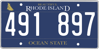 RI license plate 491897