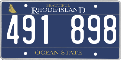 RI license plate 491898
