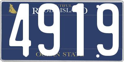 RI license plate 4919