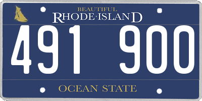 RI license plate 491900