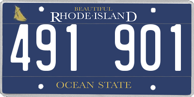 RI license plate 491901