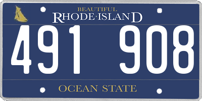 RI license plate 491908