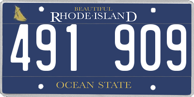 RI license plate 491909