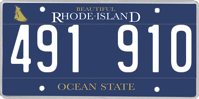 RI license plate 491910