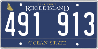 RI license plate 491913