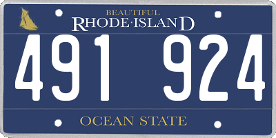 RI license plate 491924