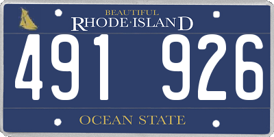 RI license plate 491926