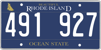 RI license plate 491927