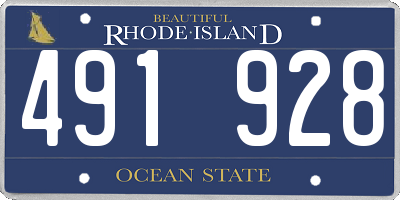 RI license plate 491928