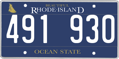 RI license plate 491930