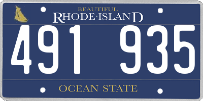 RI license plate 491935