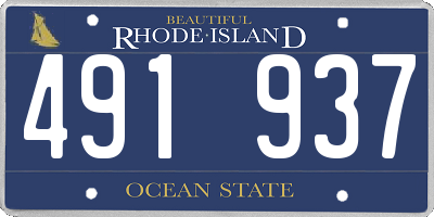 RI license plate 491937